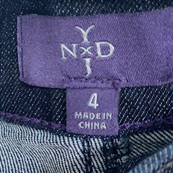 NYDJ | Ariel Dark Wash Studded Crop Denim Jeans, Women’s Size 4 - Picture 6 of 7